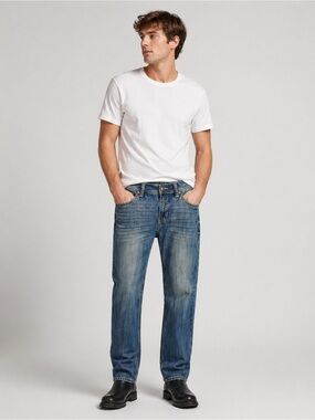 Rock & Roll Denim Pistol Straight Jeans Men’s 34x32 Medium Wash Western Cotton